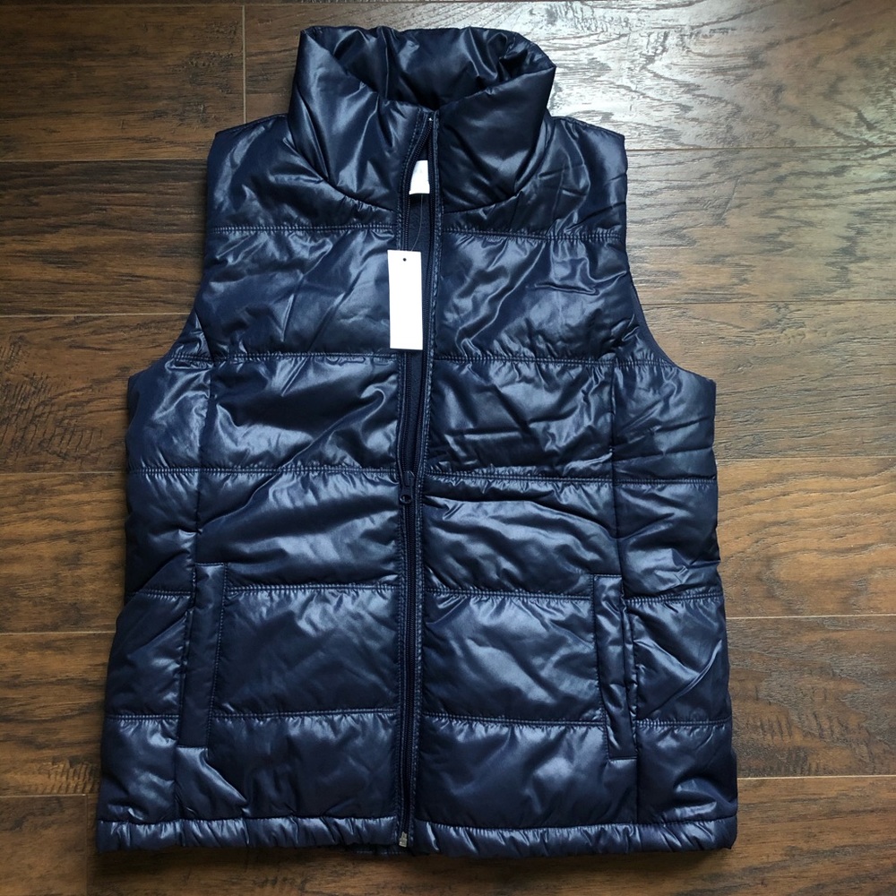 New York & Company Navy Puffer Vest Small NWT